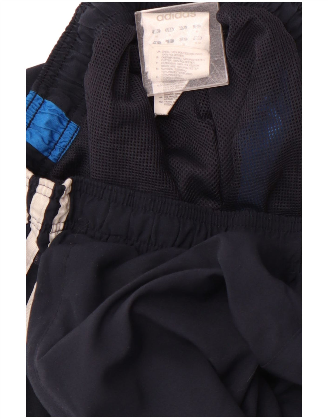 Мужские спортивные брюки ADIDAS, джоггеры, средние, темно-синие, с цветными блоками