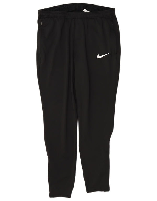 Мужские узкие спортивные брюки Nike Dri Fit, большие черные полиэстер с цветными блоками