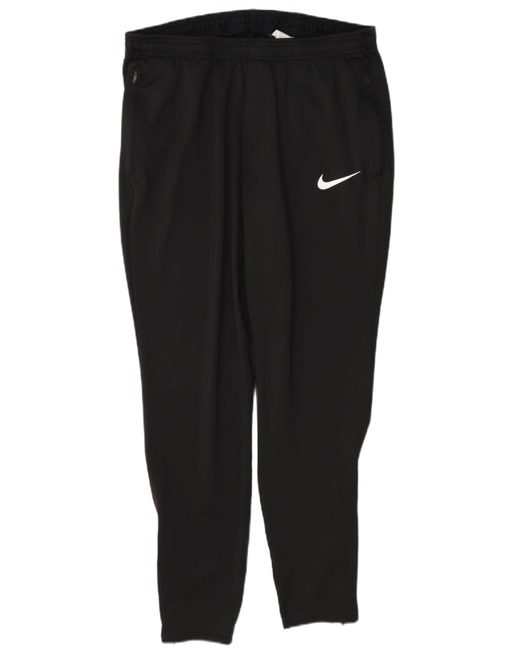 Мужские узкие спортивные брюки Nike Dri Fit, большие черные полиэстер с цветными блоками