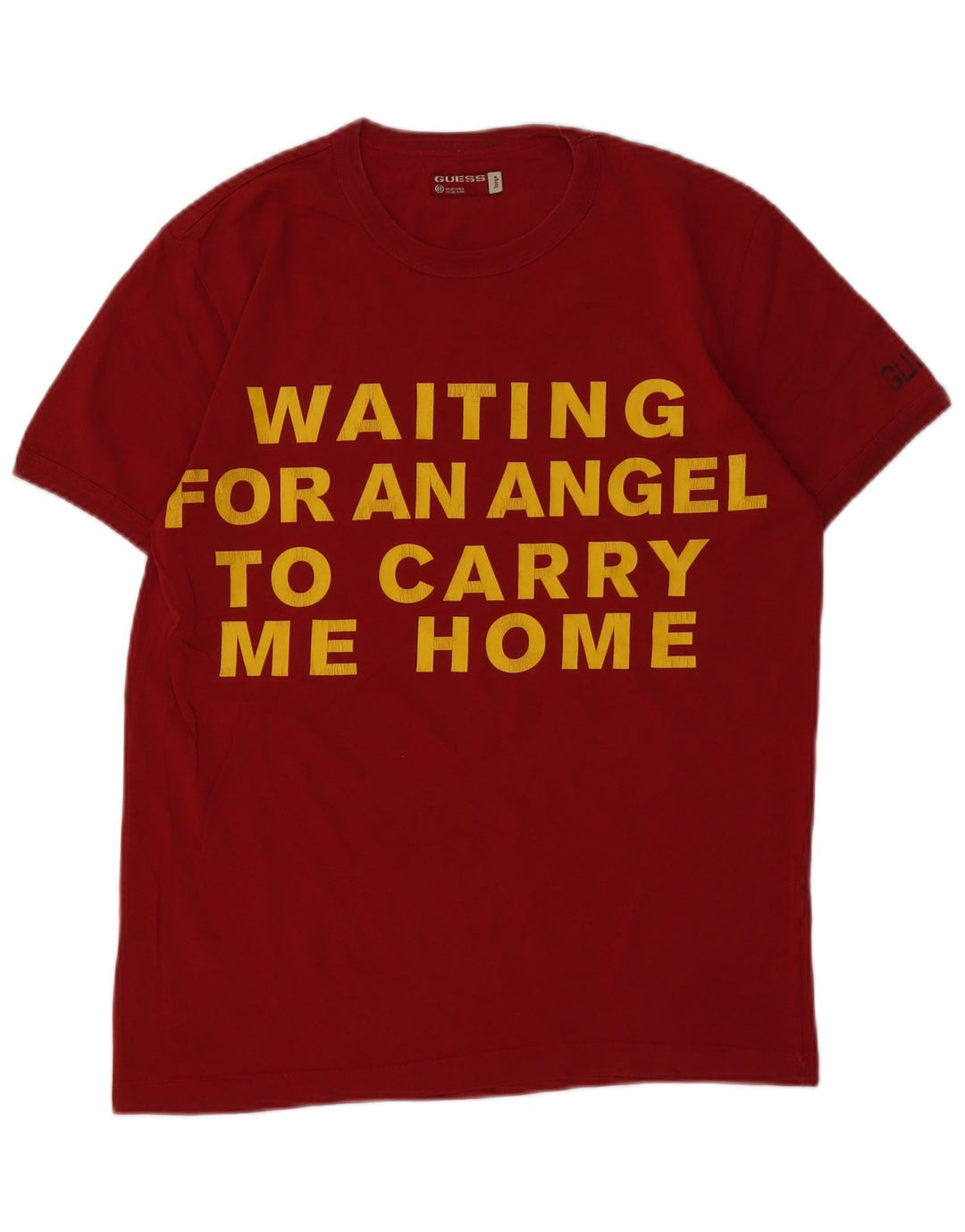 Мужская футболка Guess с рисунком, большой красный хлопок