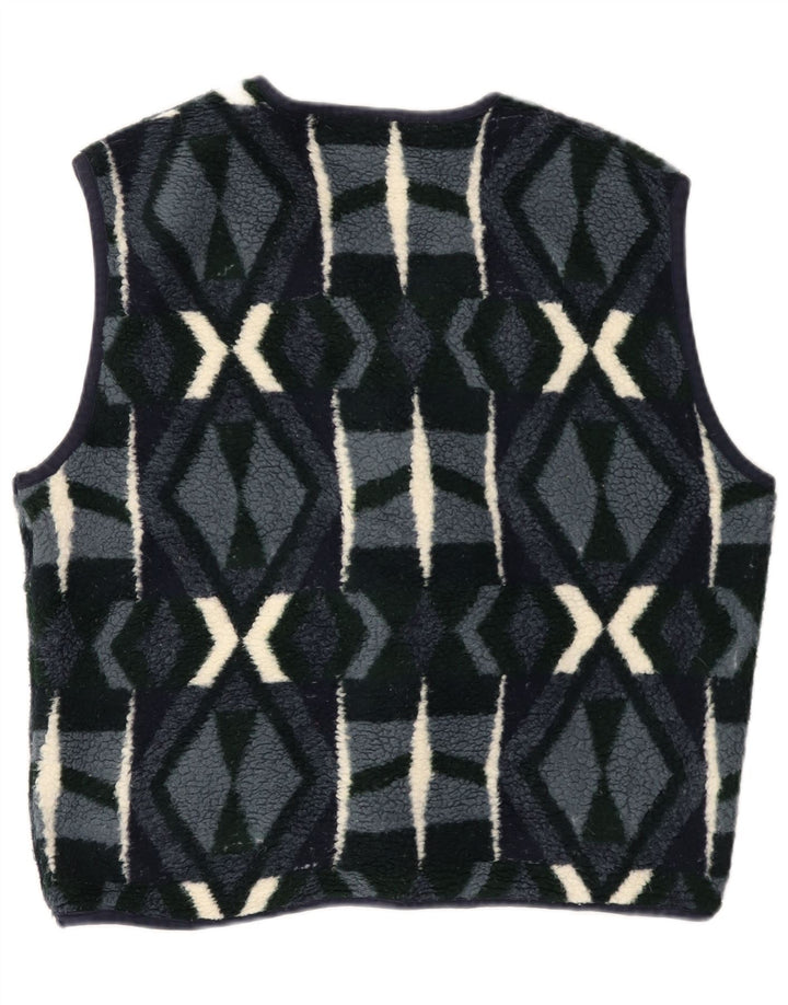 Мужской флисовый жилет Campagnolo UK 38, средний темно-синий, полиэстер с геометрическим рисунком