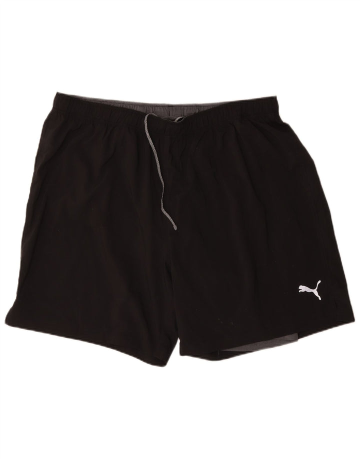 Мужские спортивные шорты Puma с рисунком 2XL, черные, полиэстер