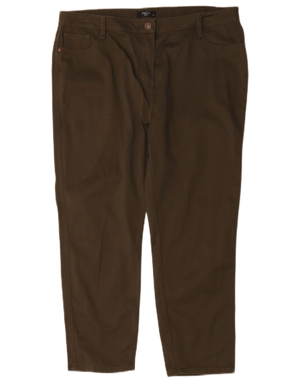 Женские укороченные брюки M&Co UK 18 XL W36 L25 Хаки Хлопок