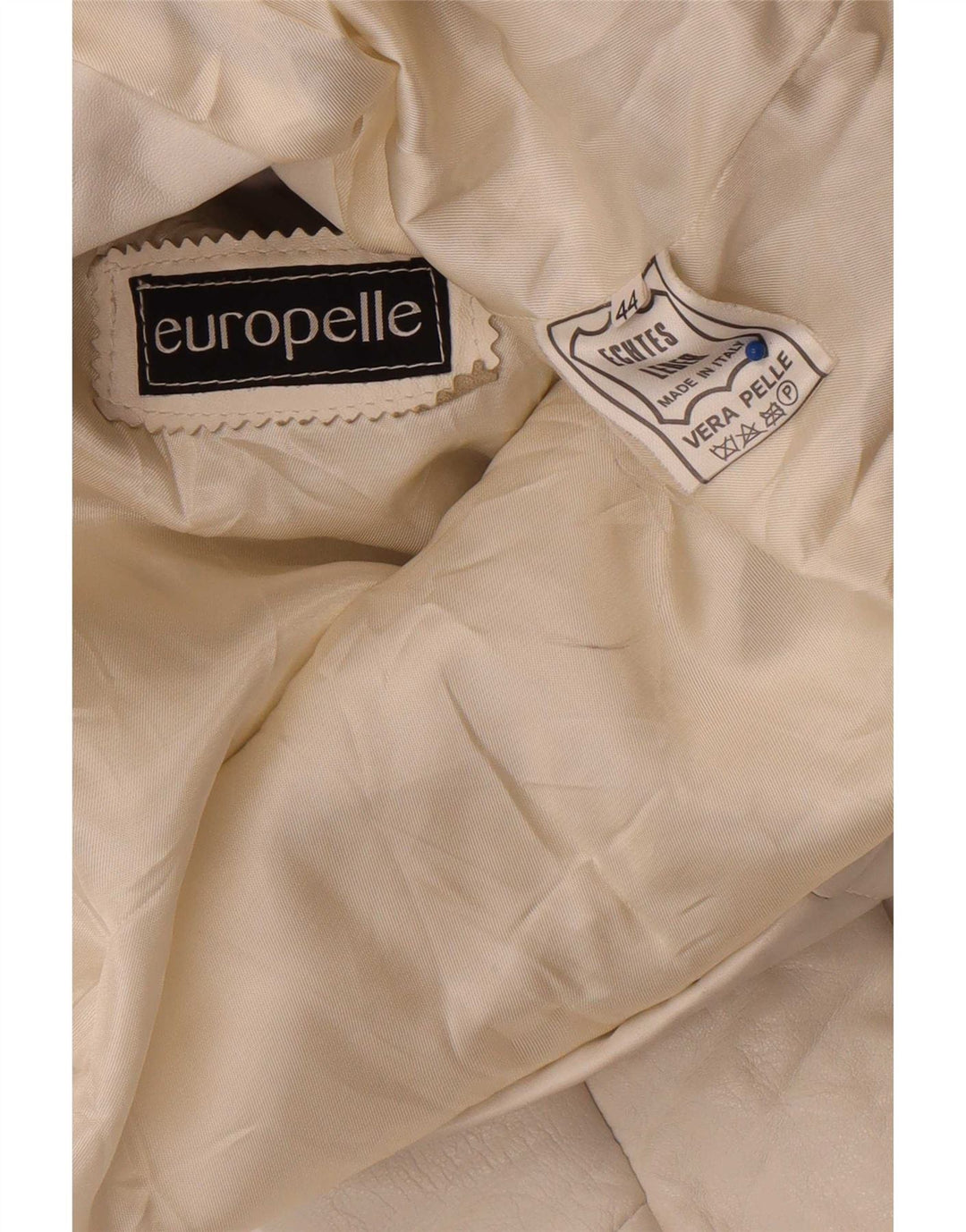 Винтажная женская кожаная куртка IT 44 Medium White