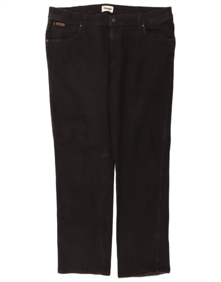 Мужские прямые джинсы Wrangler Texas W42 L32, черный хлопок