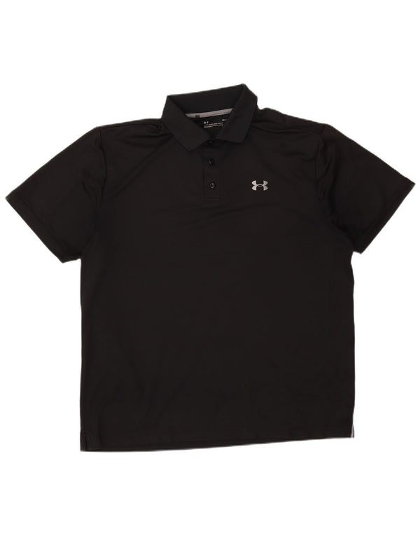 Under Armour Mens Heat Gear Polo Shirt Large Black
