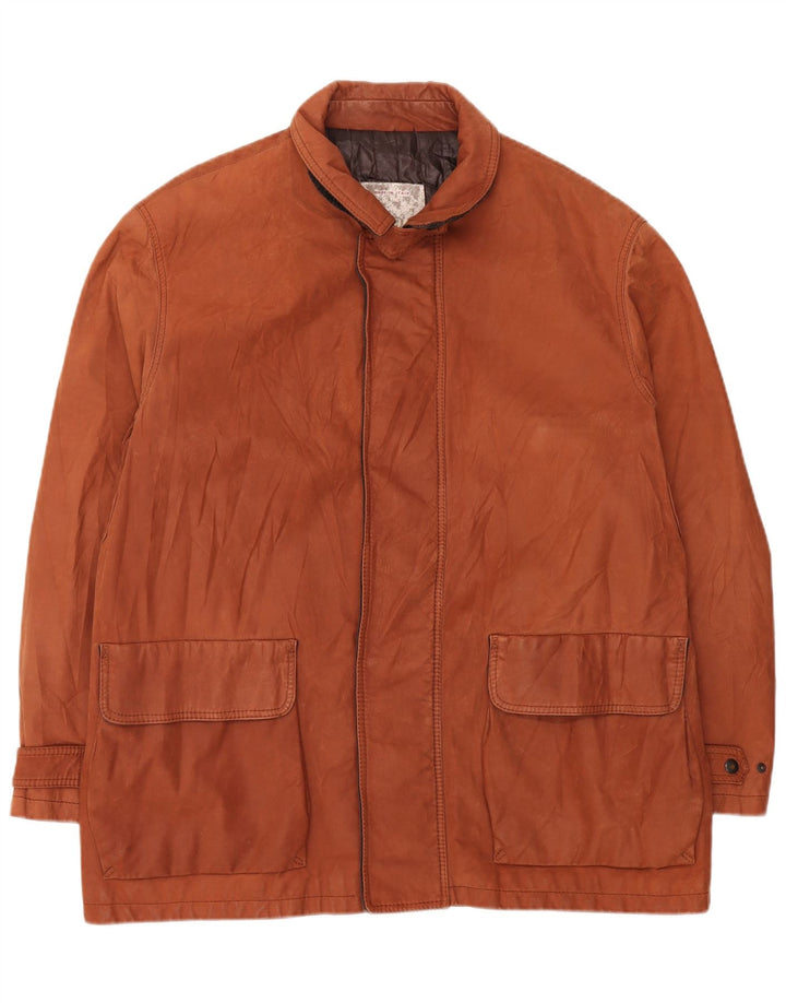 Мужская кожаная куртка Dibi UK 42 XL Коричневая кожаная