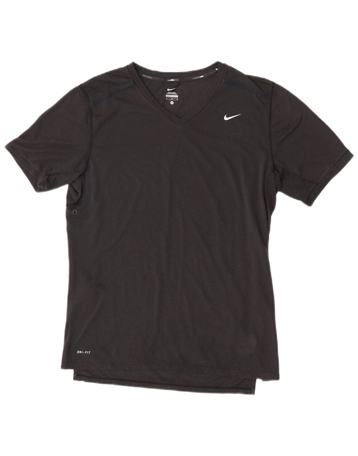 Мужская футболка Nike Dri Fit, средний черный полиэстер