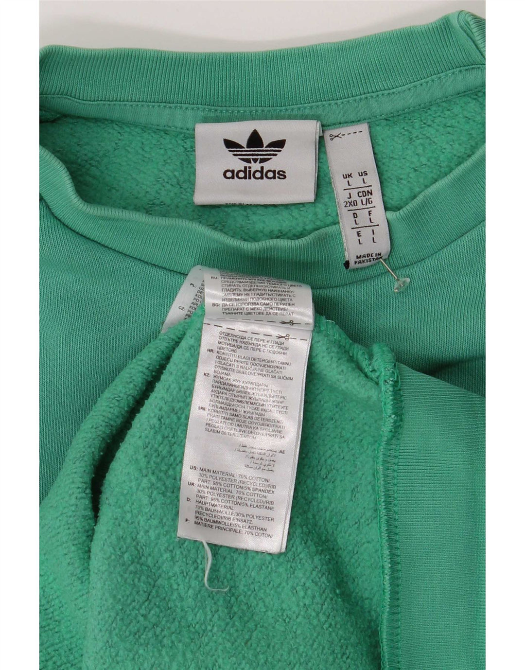Мужской свитер Adidas, большой зеленый хлопковый джемпер