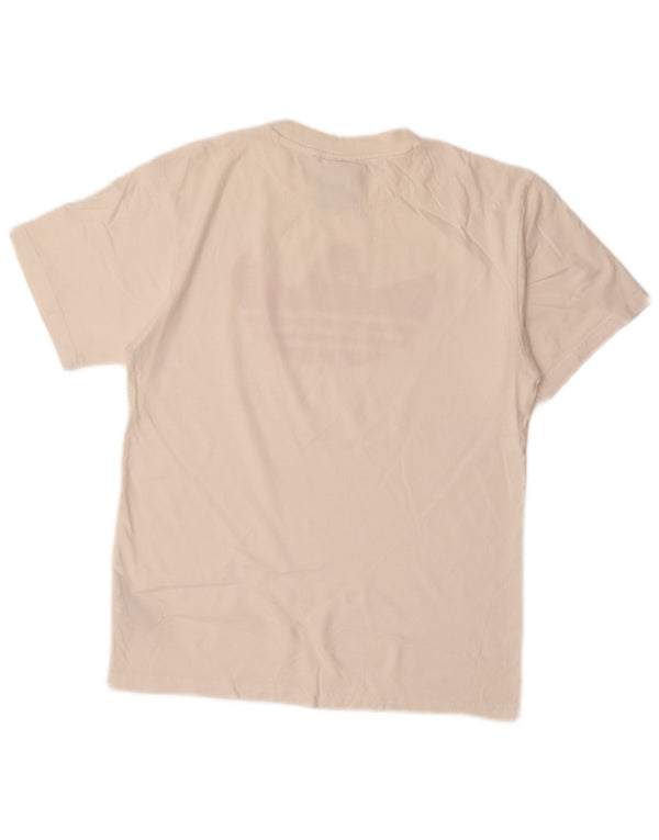 Мужская футболка с рисунком Adidas, маленькая белая