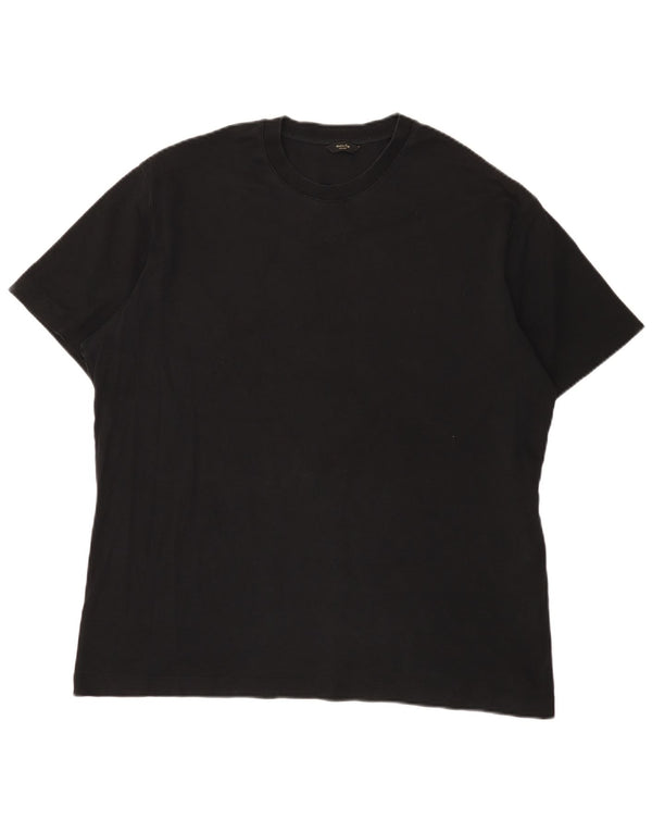 Мужская футболка Massimo Dutti 2XL, черный хлопок