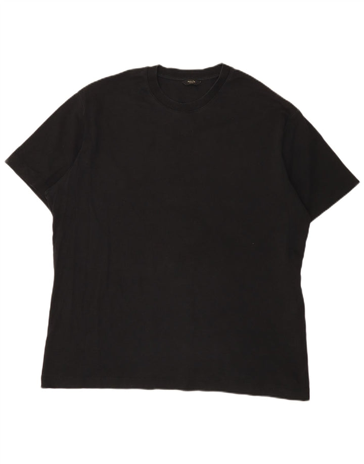 Мужская футболка Massimo Dutti 2XL, черный хлопок