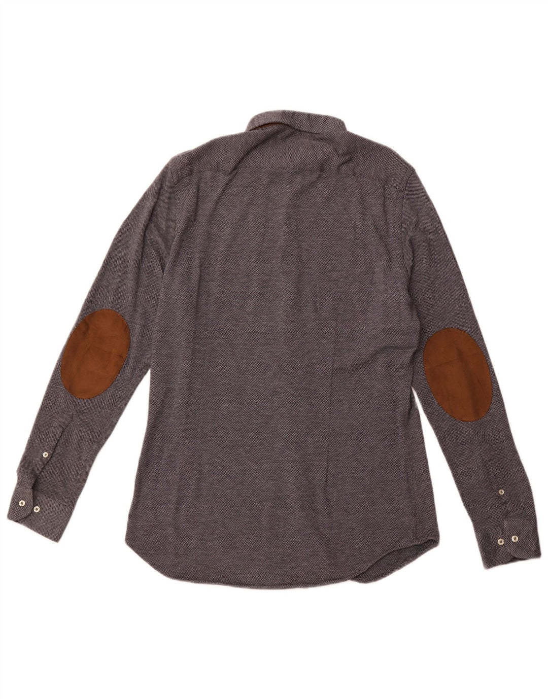 Мужская рубашка узкого кроя ZARA, большая, темно-синяя, в крапинку