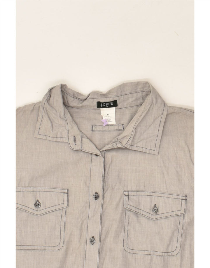 J. CREW Womens Longline Pullover Shirt UK 14 Medium Grey Cotton | Vintage J. Crew | Thrift | Second-Hand J. Crew | Used Clothing | Messina Hembry 