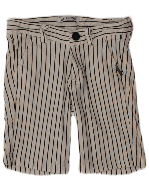 GIANFRANCO FERRE Шорты чинос для маленьких мальчиков 12-18 месяцев W20, белые в тонкую полоску