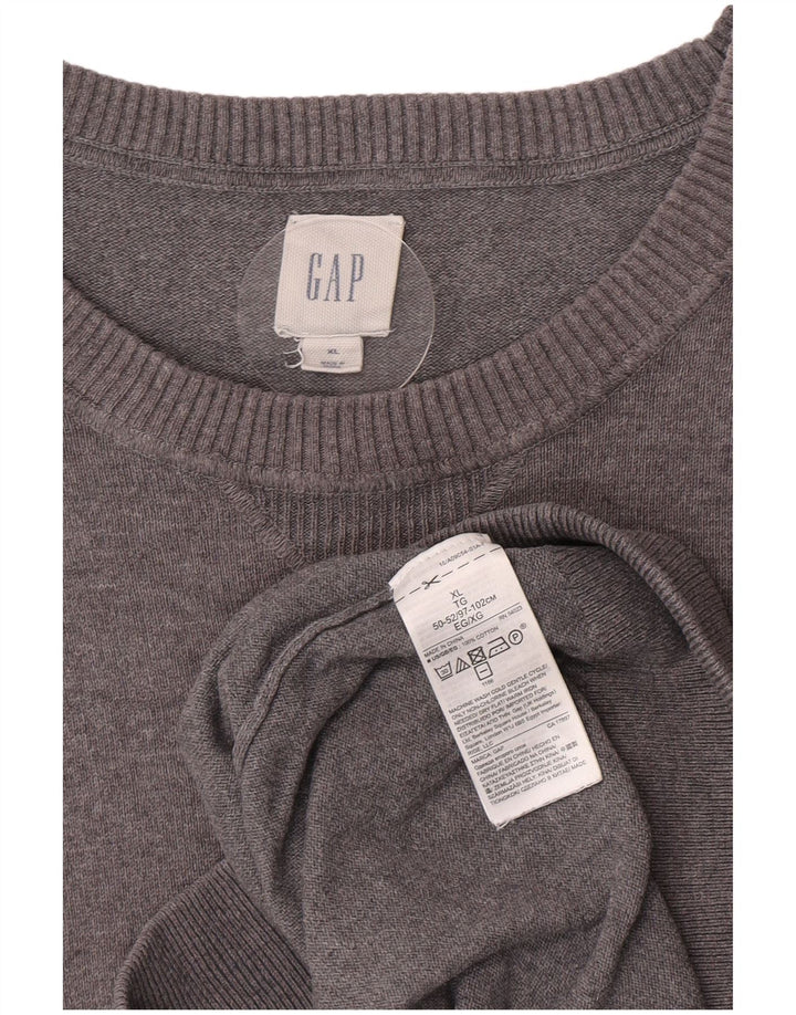 Мужской джемпер с круглым вырезом Gap XL, серый хлопок