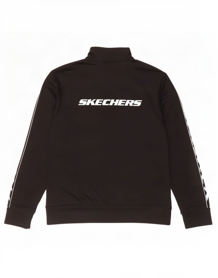 Женский спортивный костюм Skechers с графическим рисунком, верхняя куртка UK 14, средний черный полиэстер