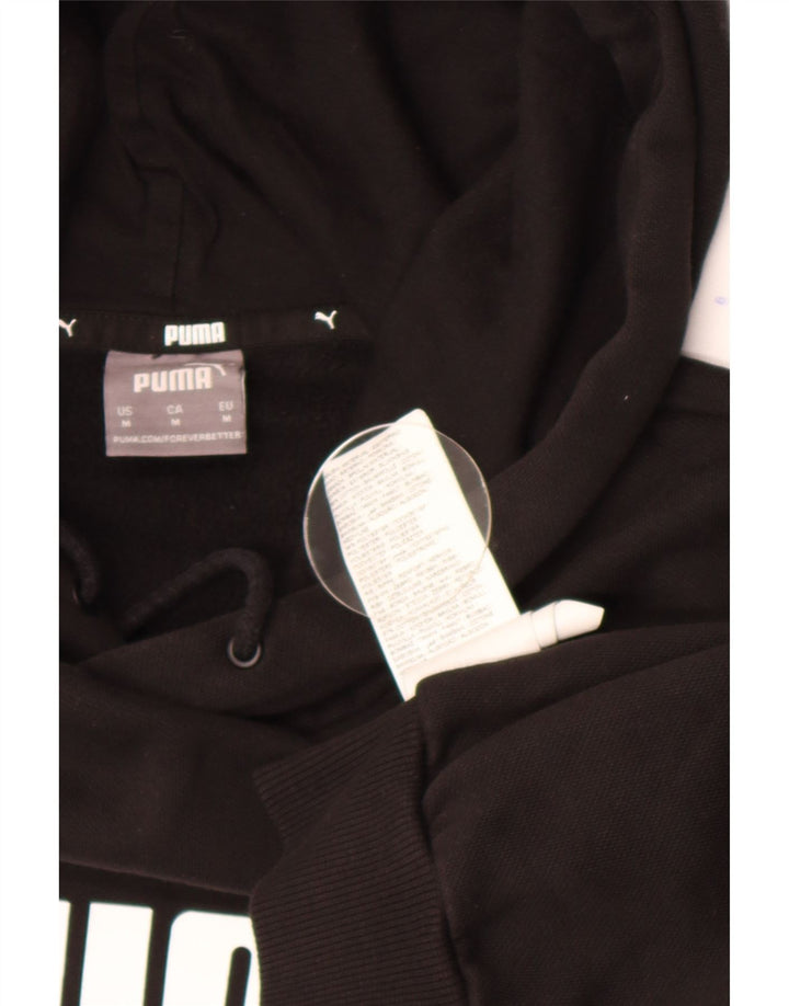 Мужской джемпер с капюшоном Puma, черный, хлопковый, среднего размера