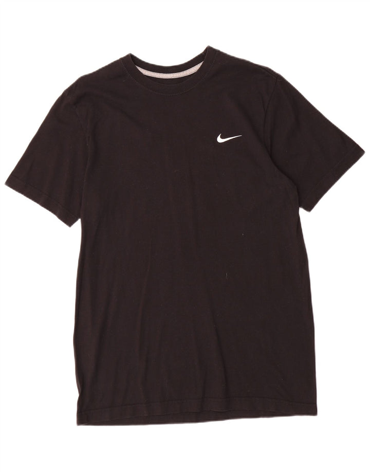 Мужская футболка обычного кроя NIKE из хлопка среднего размера, черная