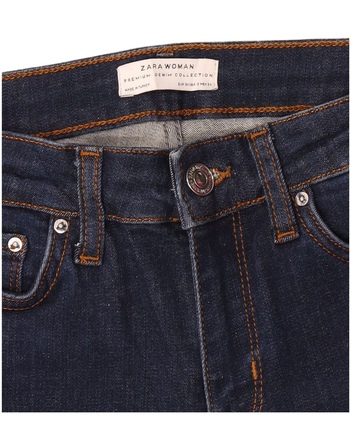 Женские расклешенные джинсы Zara EU 34 2XS W24 L31 Темно-синие