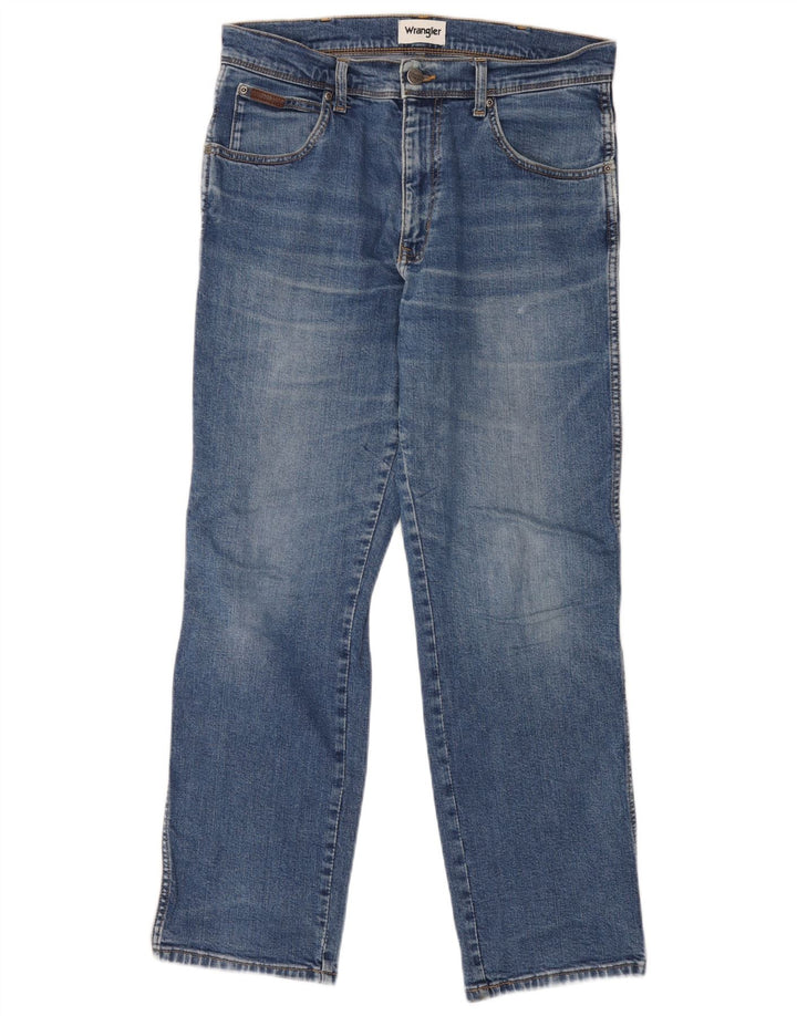 Мужские прямые джинсы Wrangler Texas W33 L30, синий хлопок
