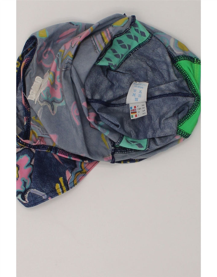 ARENA Womens Swimwear IT 40 Small Blue Floral Polyamide | Vintage Arena | Thrift | Second-Hand Arena | Used Clothing | Messina Hembry 