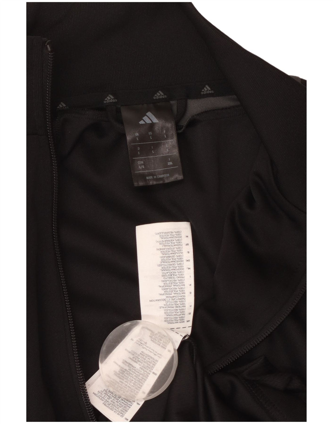 Мужской спортивный костюм ADIDAS, верхняя куртка, большой черный полиэстер