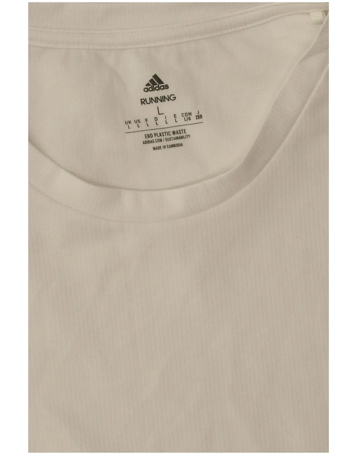 Мужская футболка Adidas Aeroready с рисунком, большой белый полиэстер