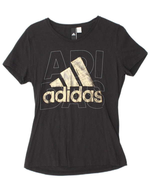 Женская футболка с рисунком ADIDAS Top UK 12 Medium Black