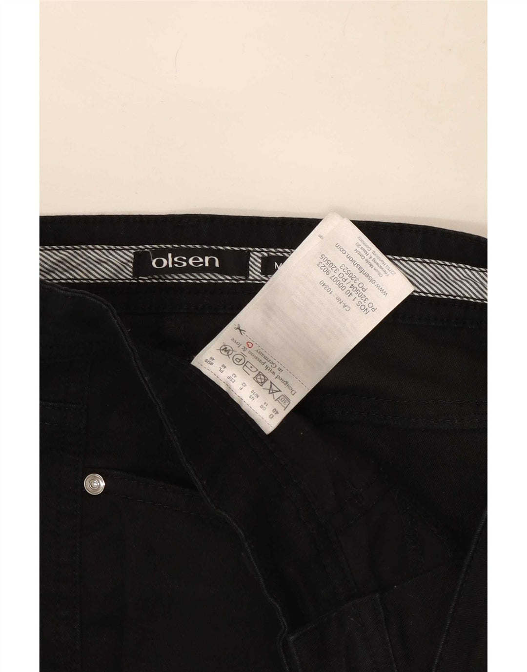 Женские узкие джинсы Olsen UK 14 Medium W30 L30 Черные