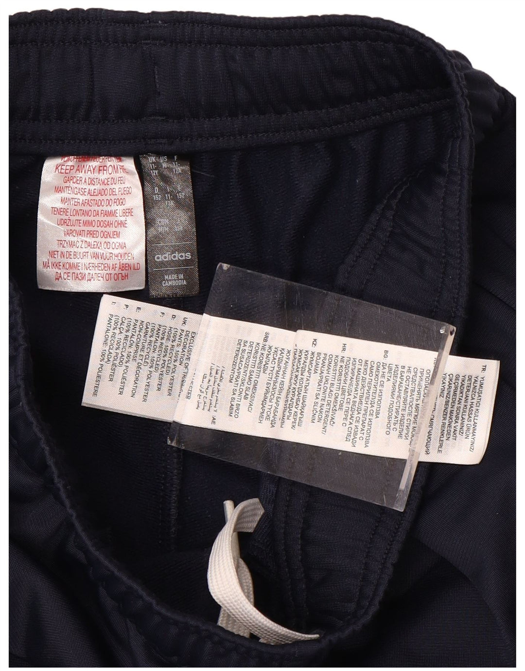 Спортивный костюм ADIDAS для мальчиков Брюки-джоггеры 11-12 лет Темно-синий полиэстер