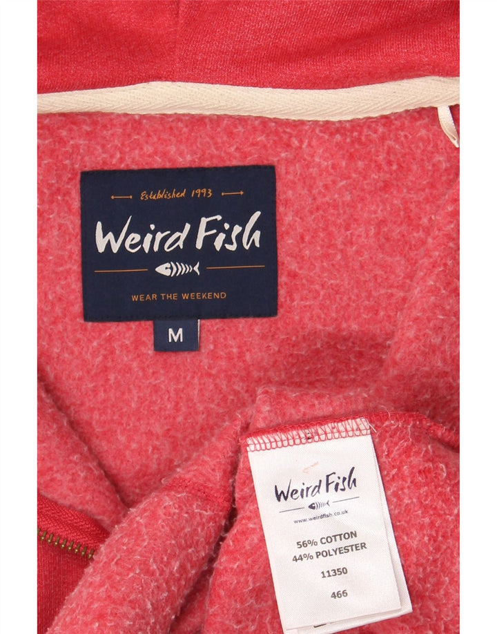 Мужской свитер с капюшоном на молнии Weird Fish, хлопковый средний красный цвет