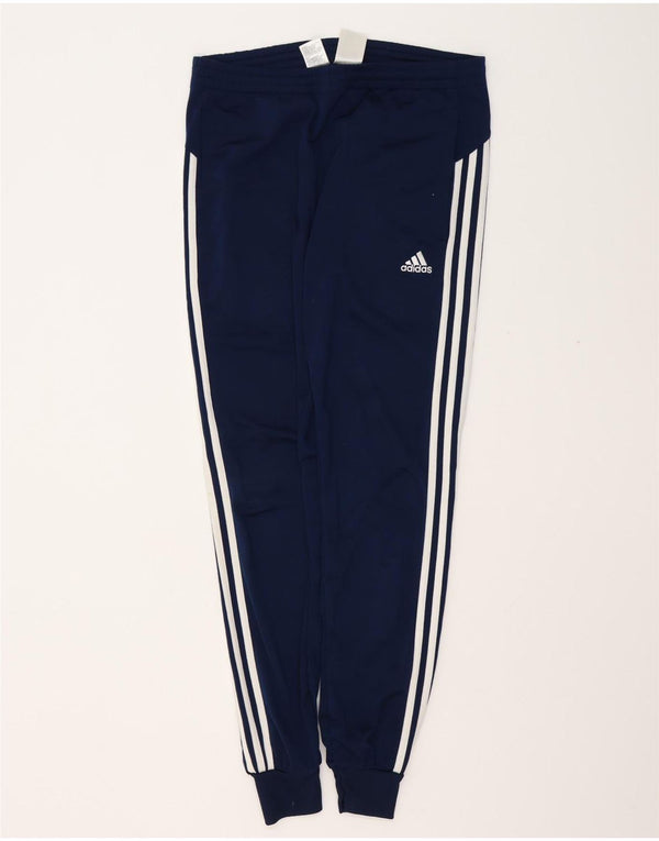 ADIDAS Mens Tracksuit Trousers Joggers UK 36/38 Small Navy Blue Polyester