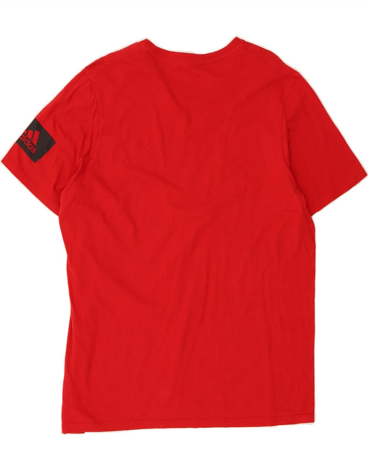 ADIDAS Mens Graphic T-Shirt Top Large Red Cotton Vintage Adidas and Second-Hand Adidas from Messina Hembry 