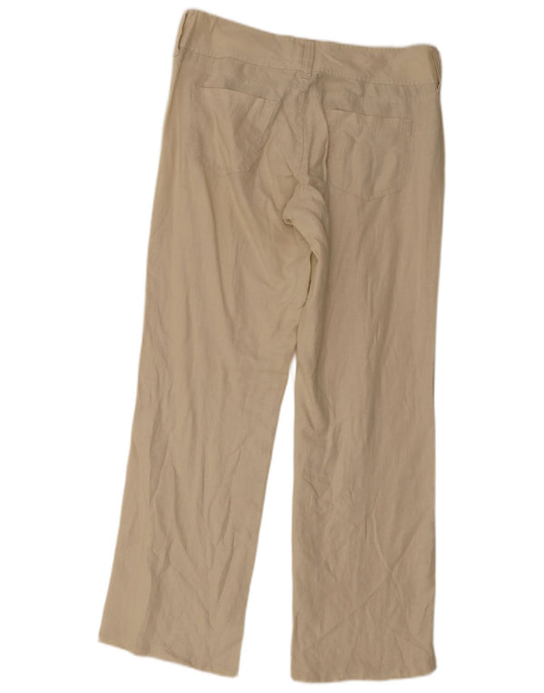 Женские прямые повседневные брюки Massimo Dutti EU 42, большие W32 L32, бежевые