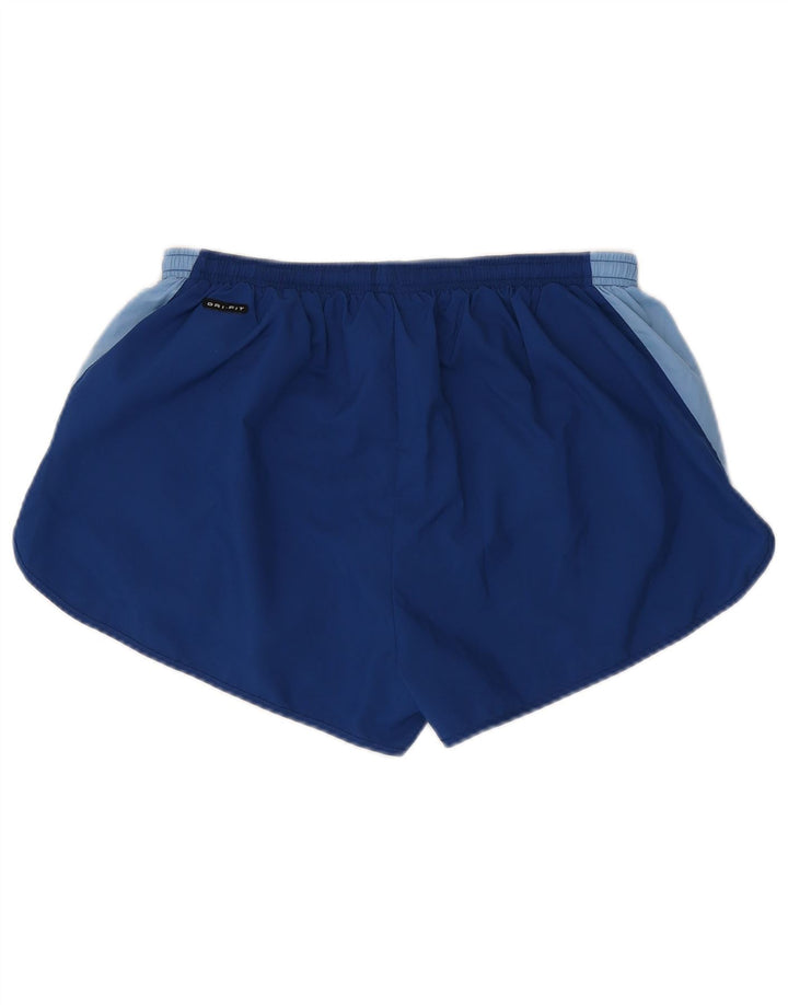 Мужские спортивные шорты NIKE Dri Fit, большие синие, полиэстер с цветными блоками