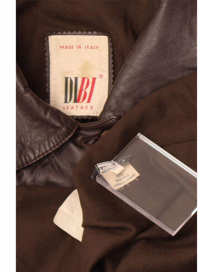 Dibi Женское кожаное пальто IT 48 XL Коричневое кожаное