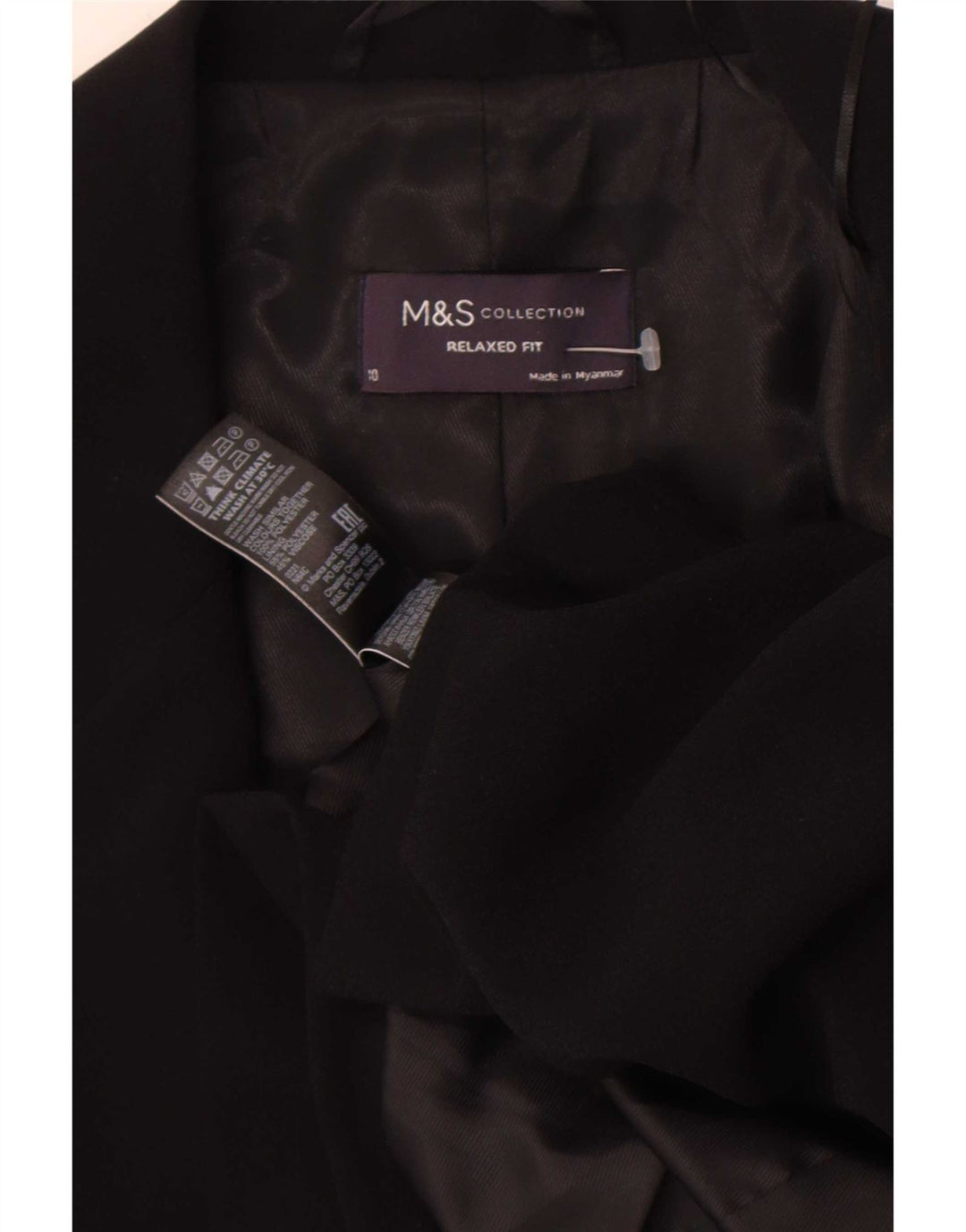 Женский пиджак с рукавом 3/4 Marks & Spencer UK 10, маленький черный