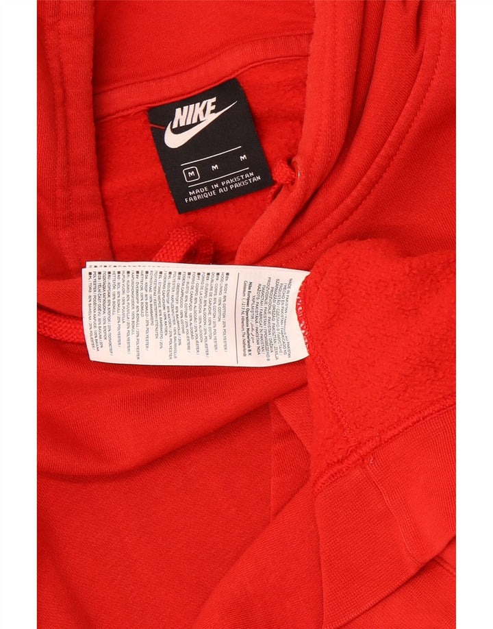 Мужской джемпер с капюшоном NIKE, средний красный, хлопковый