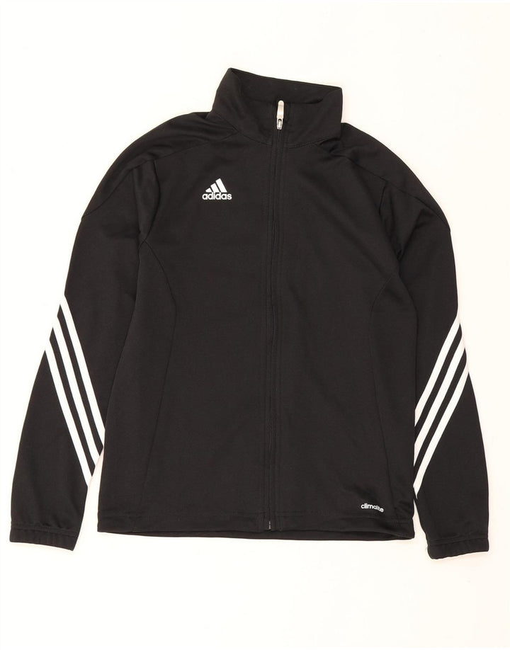Спортивный костюм Adidas Climalite для мальчиков, верхняя куртка 11-12 лет, черный полиэстер