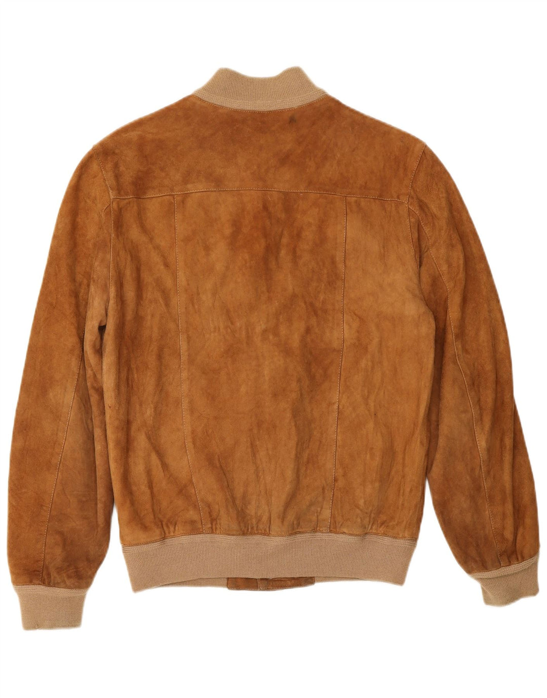 Мужской замшевый бомбер VINTAGE UK 36 маленький бежевый
