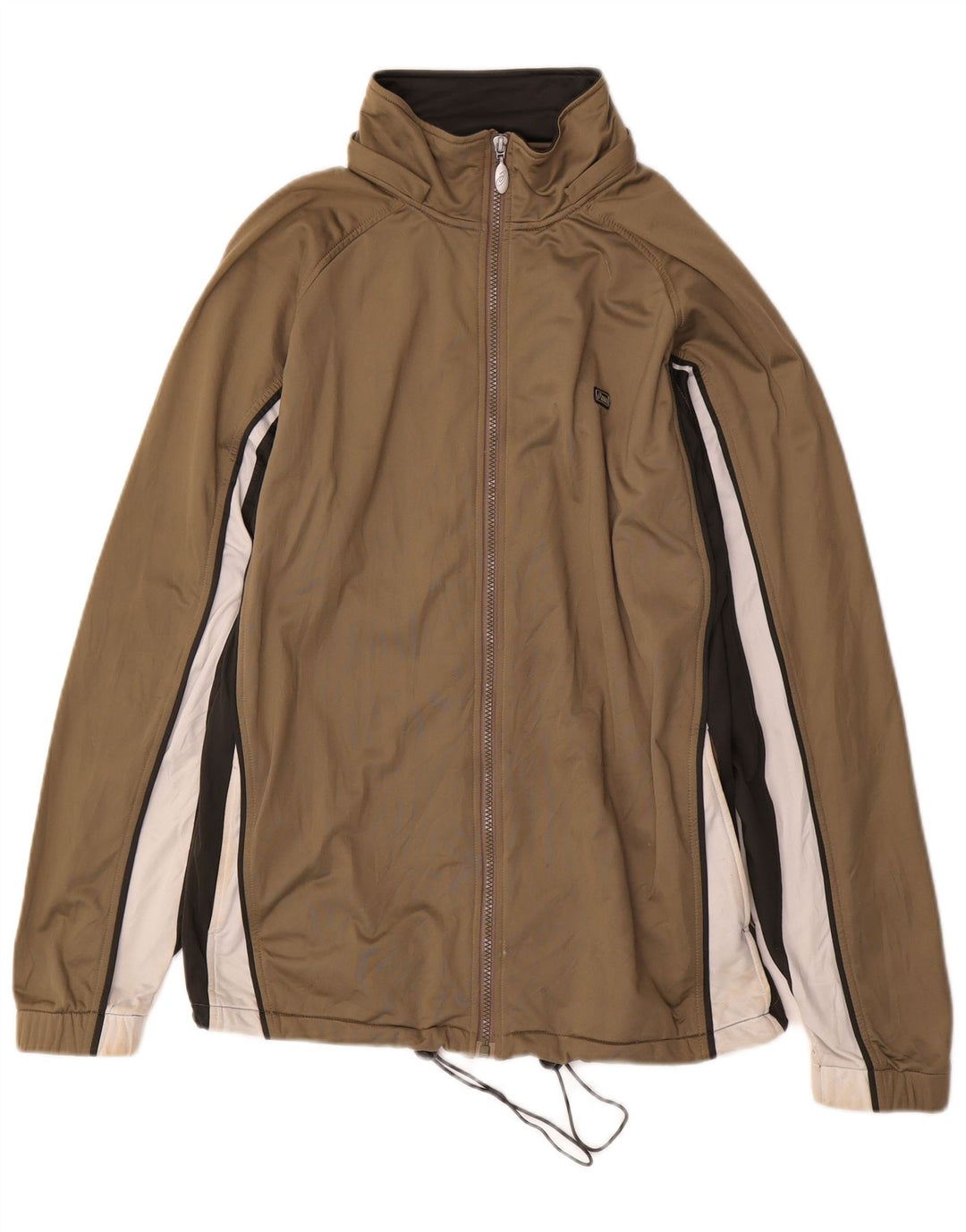 Мужской спортивный костюм Asics, верхняя куртка, средний цвет хаки, полиэстер с цветными блоками