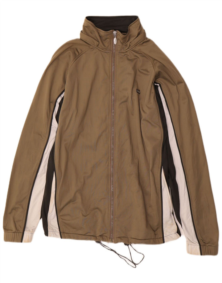 Мужской спортивный костюм Asics, верхняя куртка, средний цвет хаки, полиэстер с цветными блоками