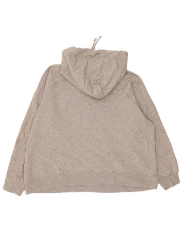 Женский джемпер с капюшоном Levi's Oversized с рисунком, Великобритания, 18 XL, серый хлопок