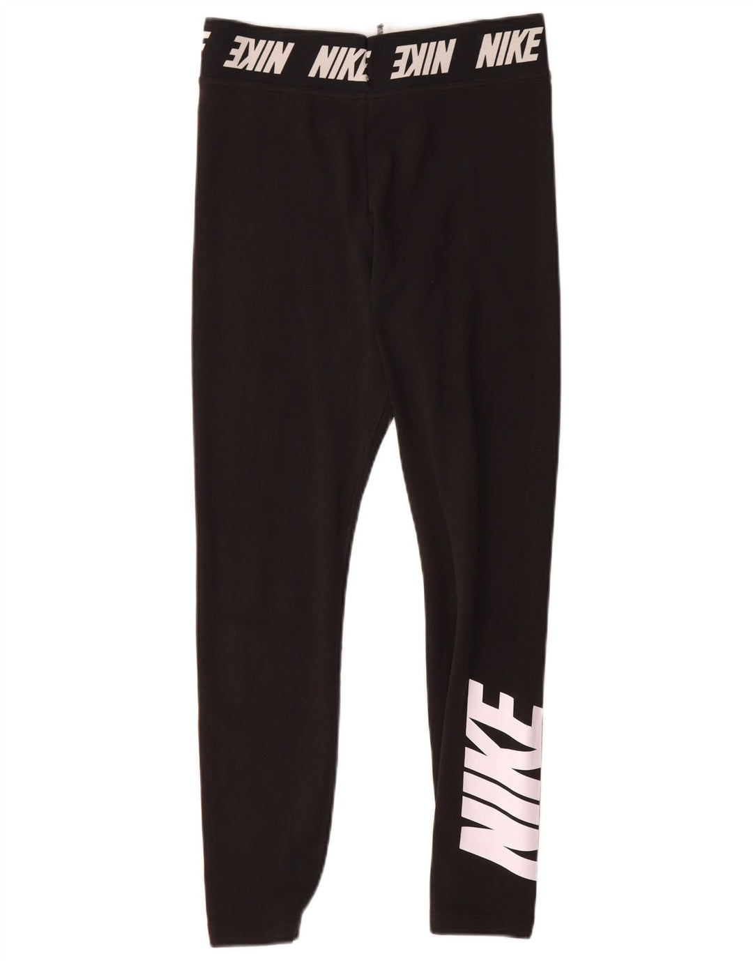 Женские леггинсы с рисунком Nike UK 12, хлопковые, средние, черные