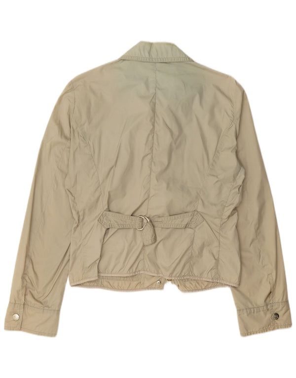 Cerruti 1881 Womens Utility Jacket IT 44 Medium Beige Nylon
