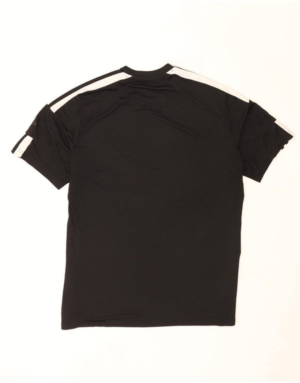 Мужская футболка Adidas Aeroready Top XL черная из полиэстера с цветными блоками