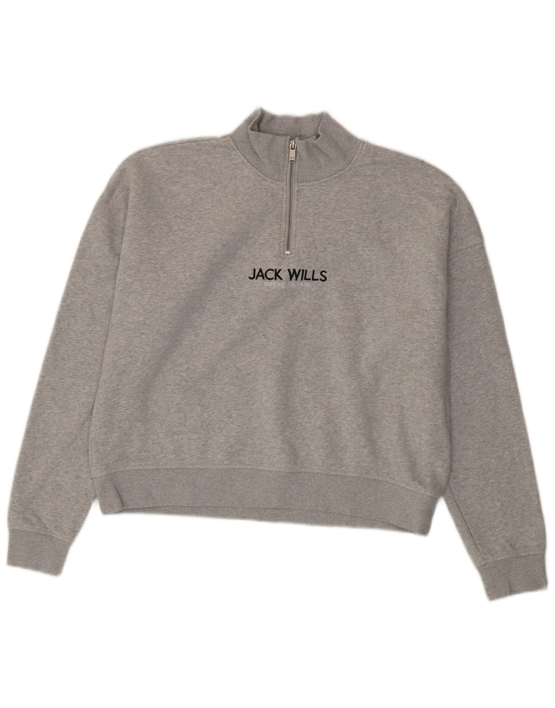Женский джемпер оверсайз с рисунком Jack Wills UK 12, средний серый