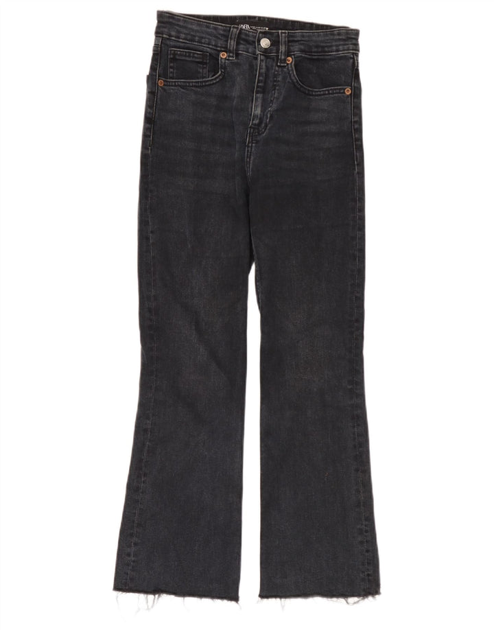 Женские расклешенные джинсы Zara EU 38 Small W28 L26, черные