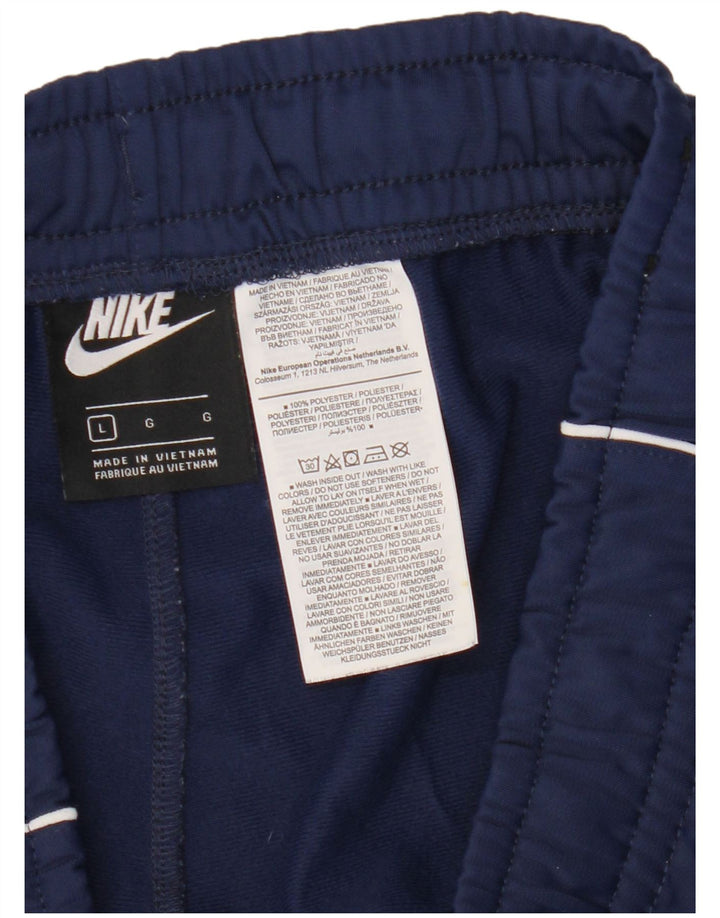 Мужские спортивные брюки Nike, большие темно-синие брюки из полиэстера